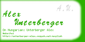 alex unterberger business card